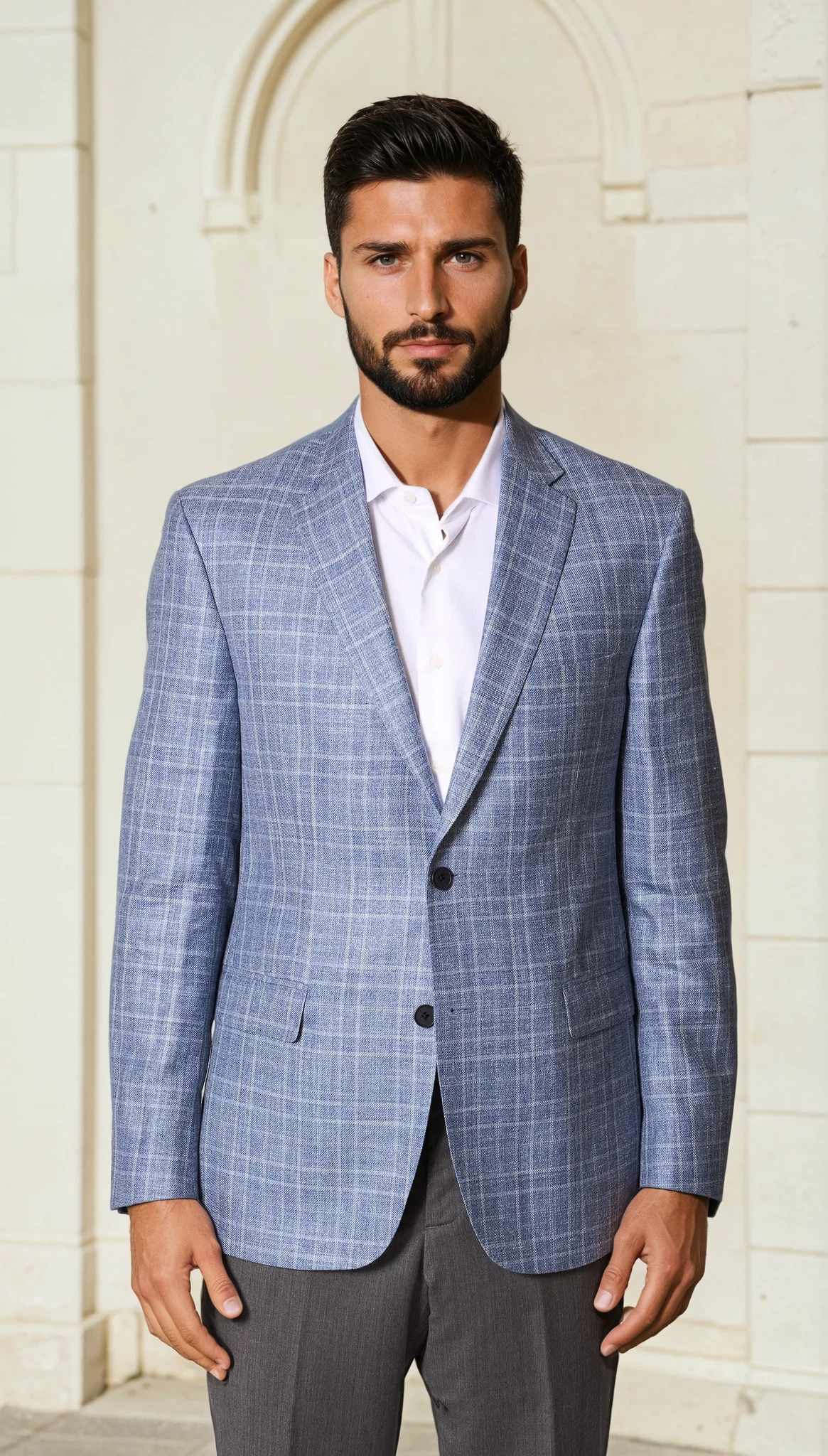 Light Blue Plaid Sport Coat | JB Britches Collection | MensStore Sale