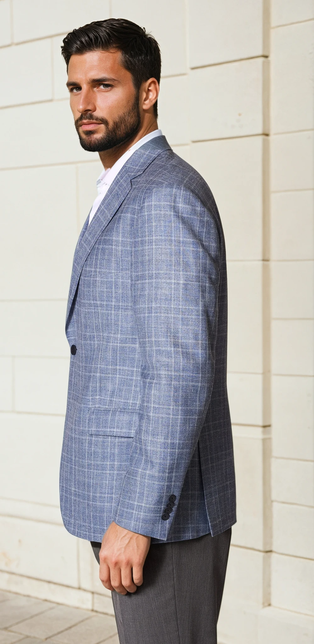 Light Blue Plaid Sport Coat | JB Britches Collection | MensStore Sale