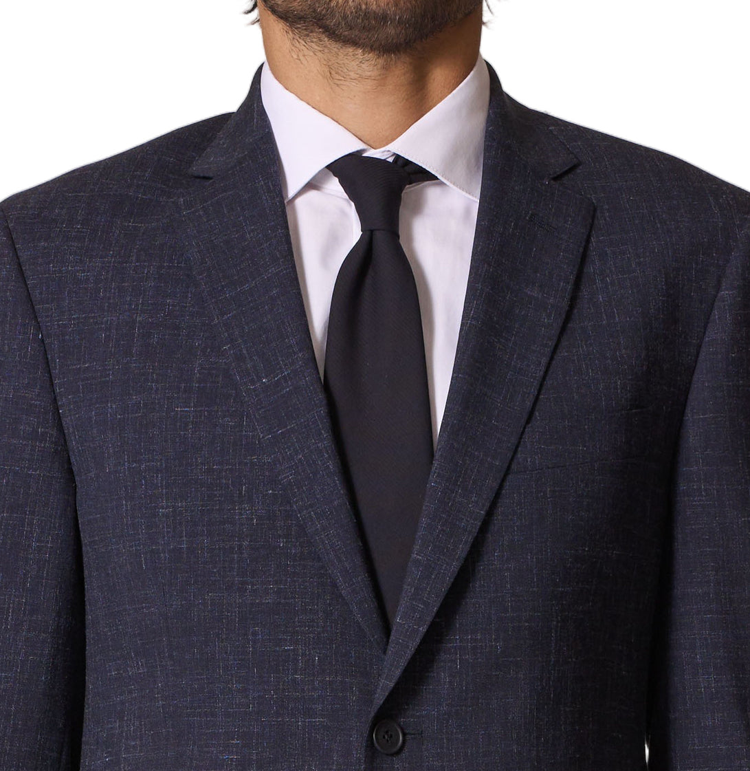 Navy Wool-Linen Suit by JB Britches