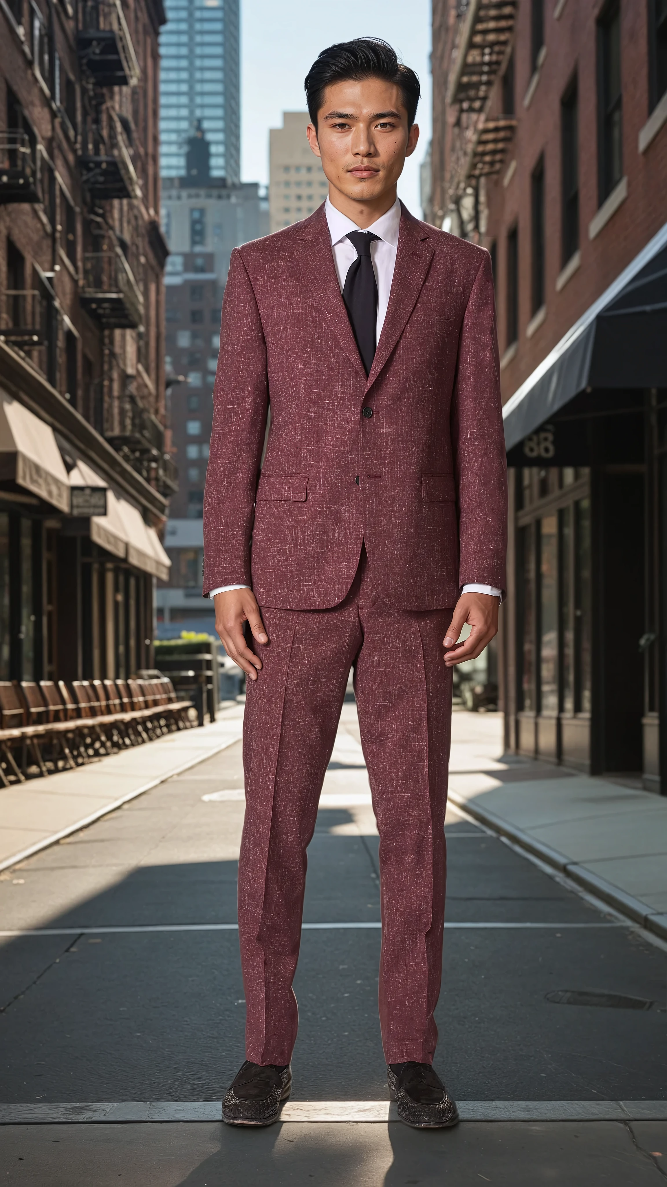Plum Wool-Linen Pant Suit | JB Britches Collection | MensStore Sale