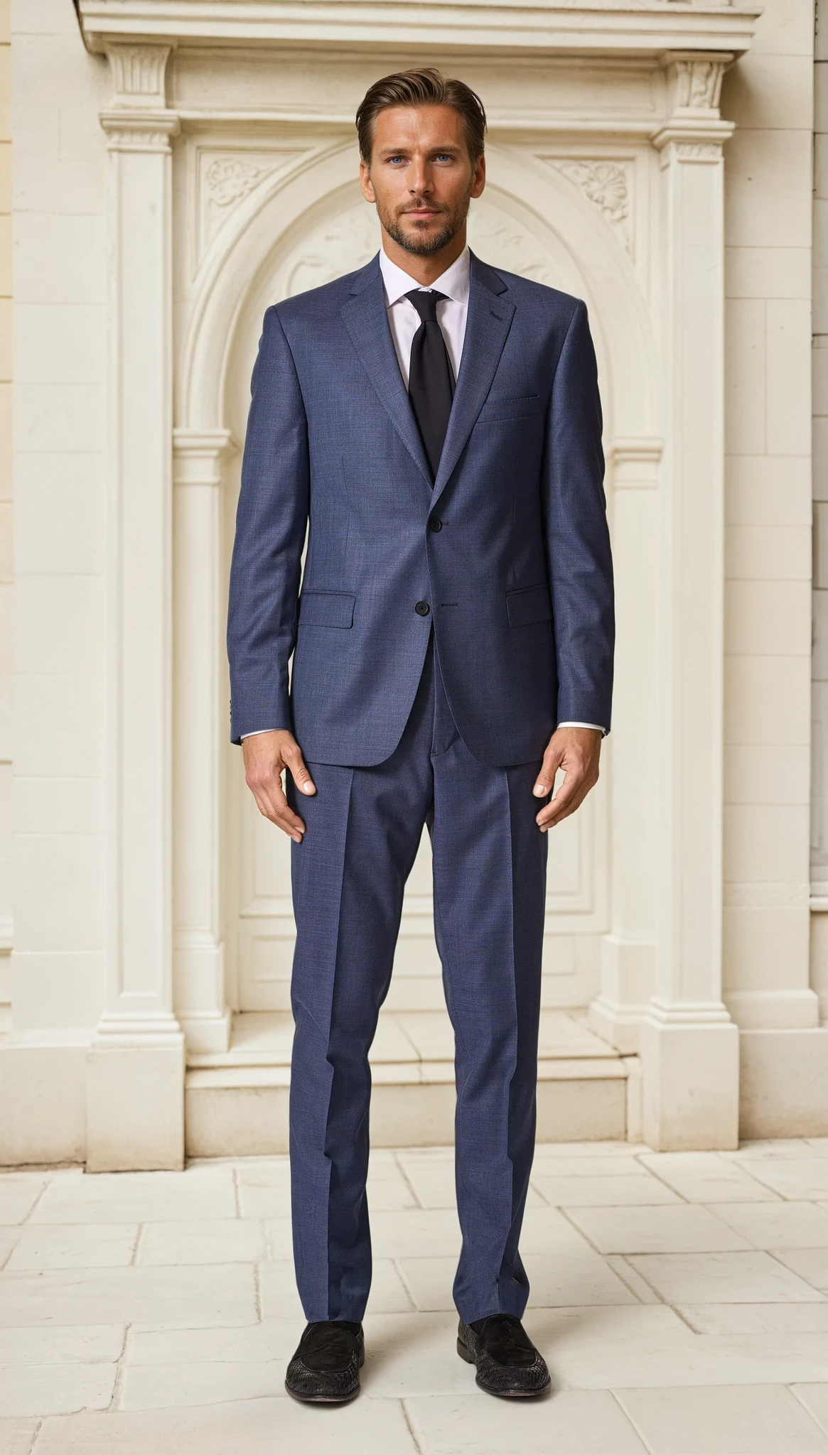 Blue Wool Stretch Pant Suit | JB Britches Collection | MensStore Sale