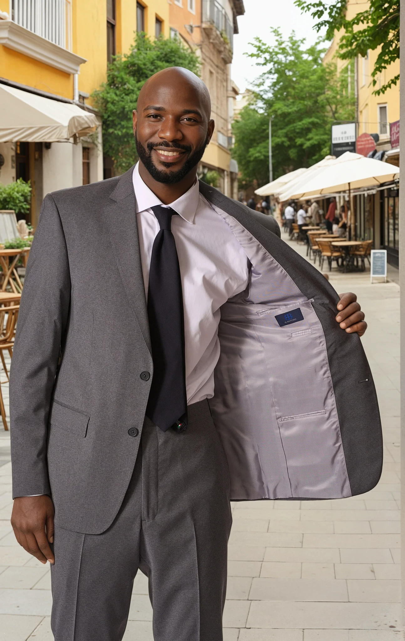 Grey Wool Stretch Suit by JB Britches