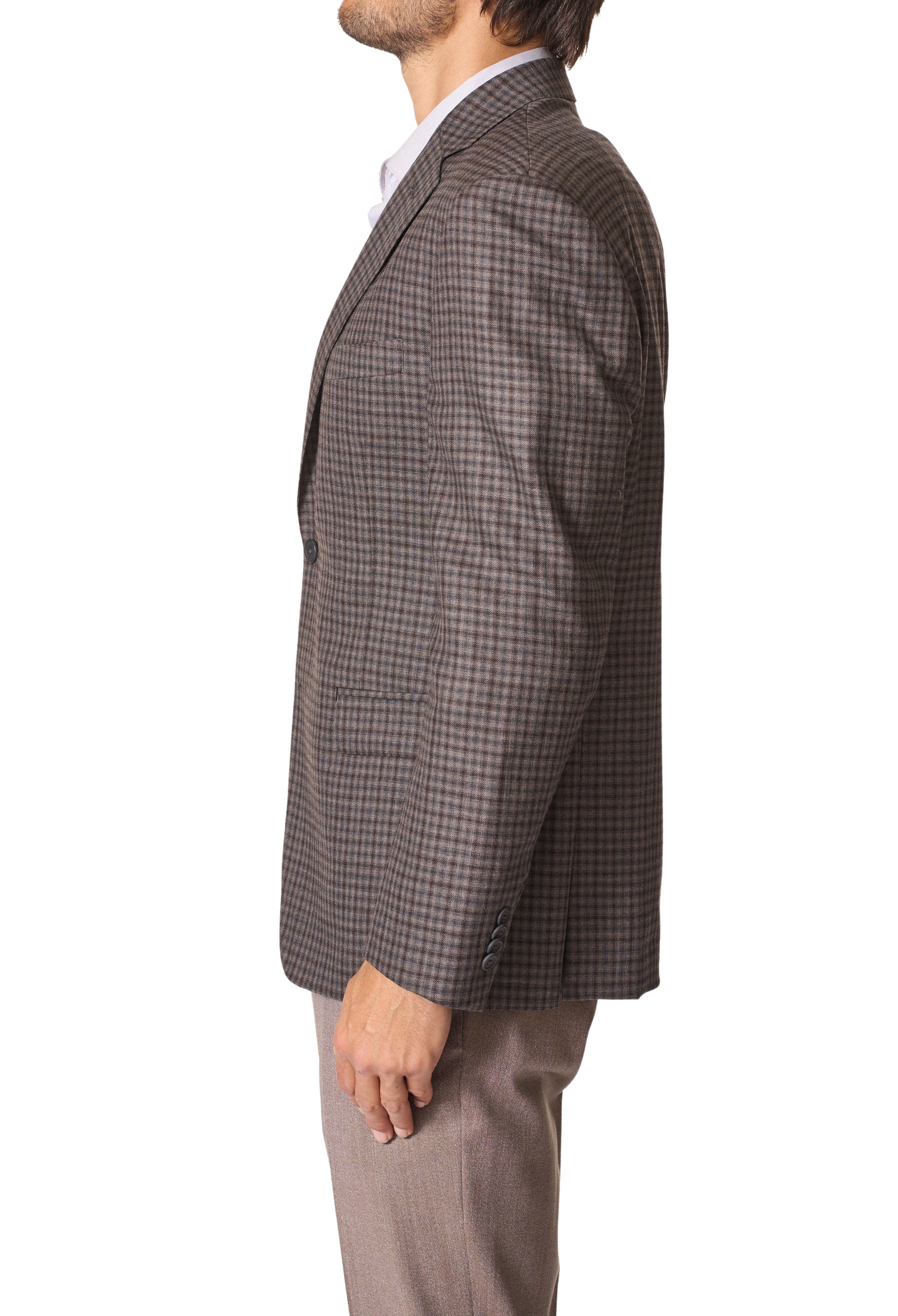 Dark Taupe Check Sport Coat by JB Britches