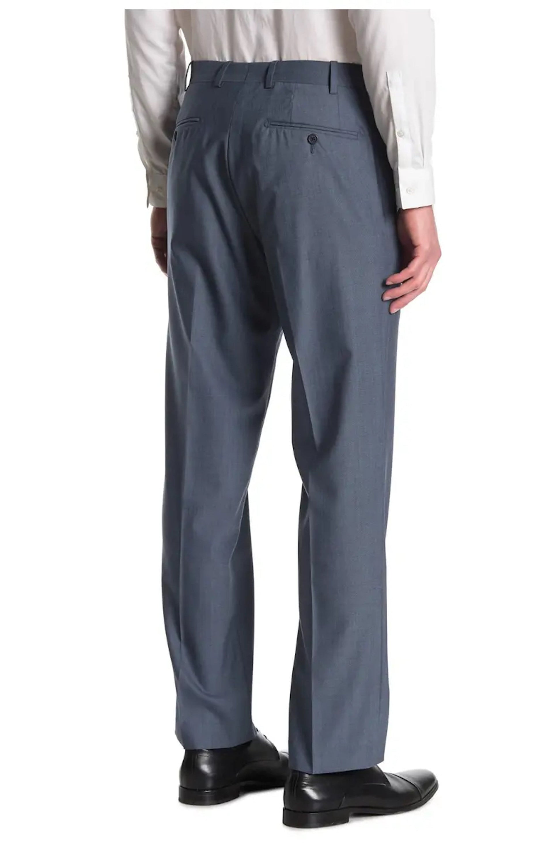 Blue Sienna Wool Blend Trousers by JB Britches