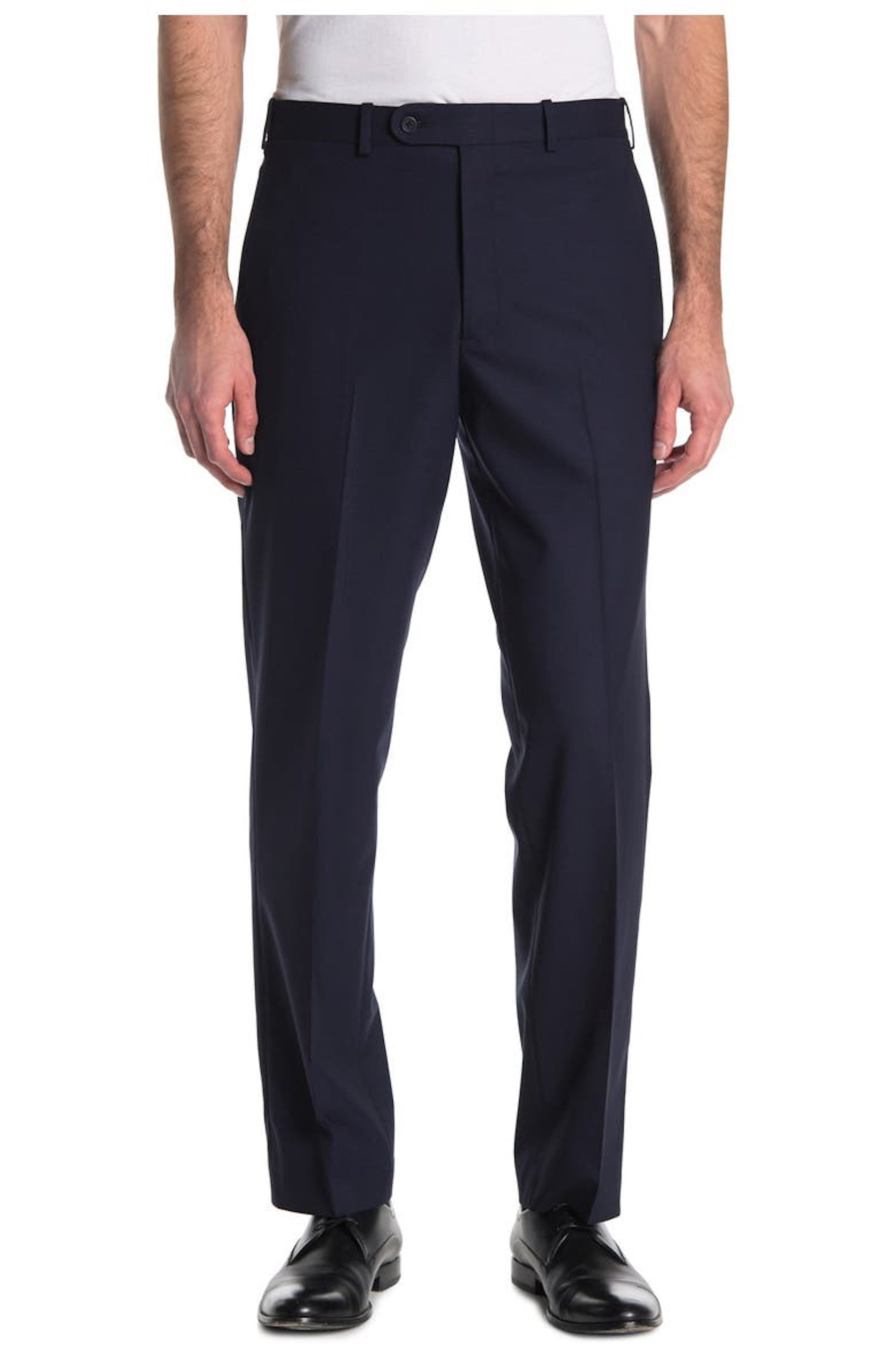 Navy Sienna Wool Blend Trousers by JB Britches
