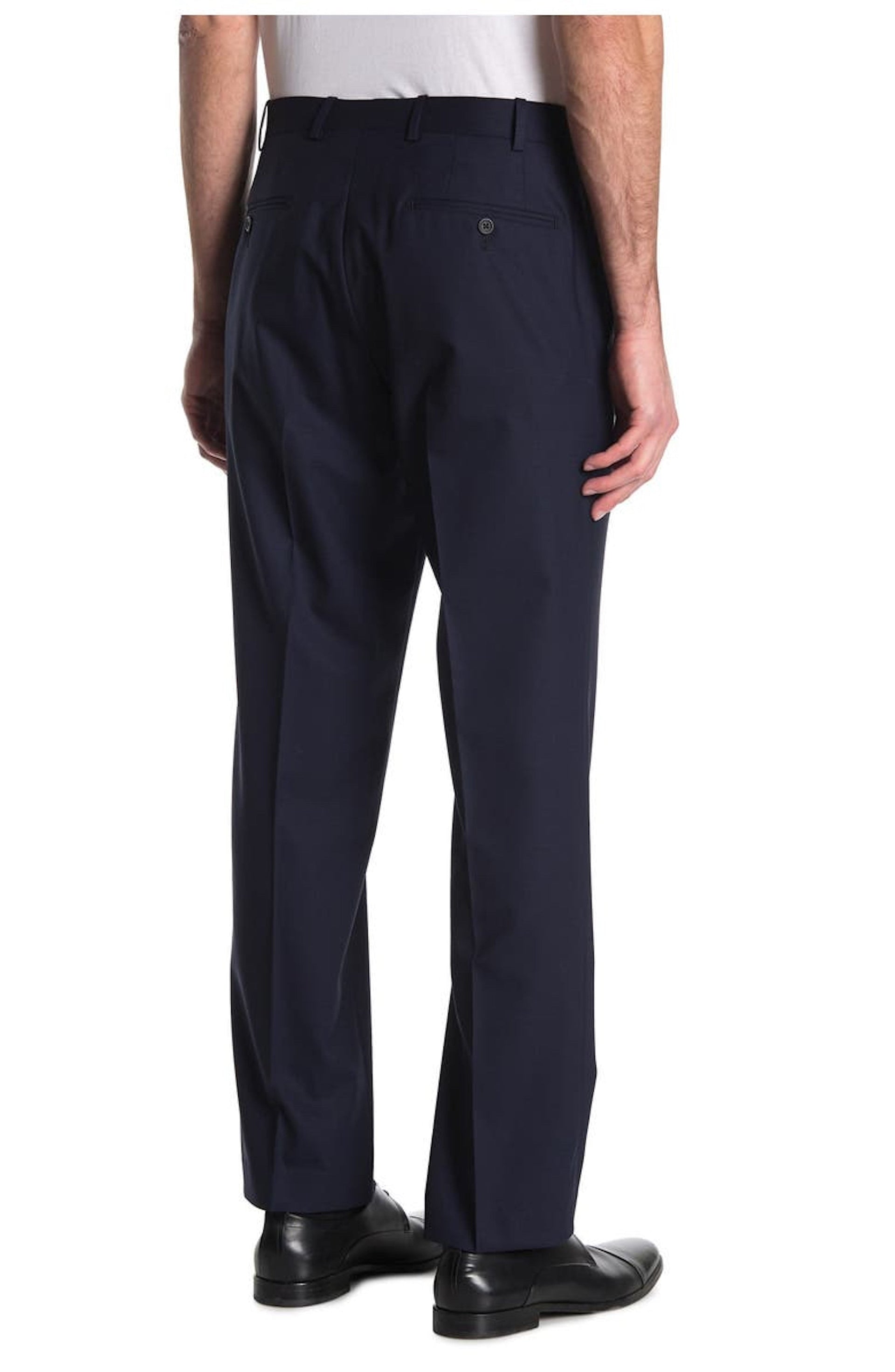 Navy Sienna Wool Blend Trousers by JB Britches