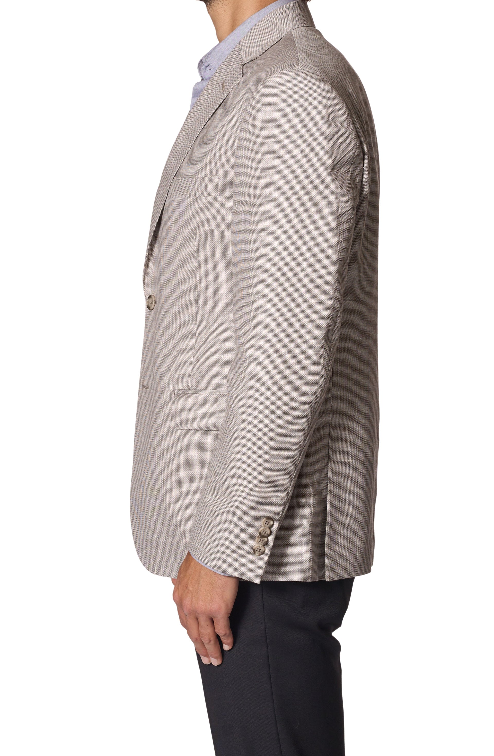 Beige Textured Weave Sport Coat by JB Britches