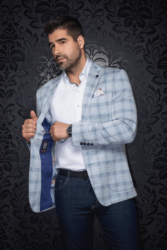 Au Noir Blazer | RITCHSON, Light Blue - Caswell's Fine Menswear