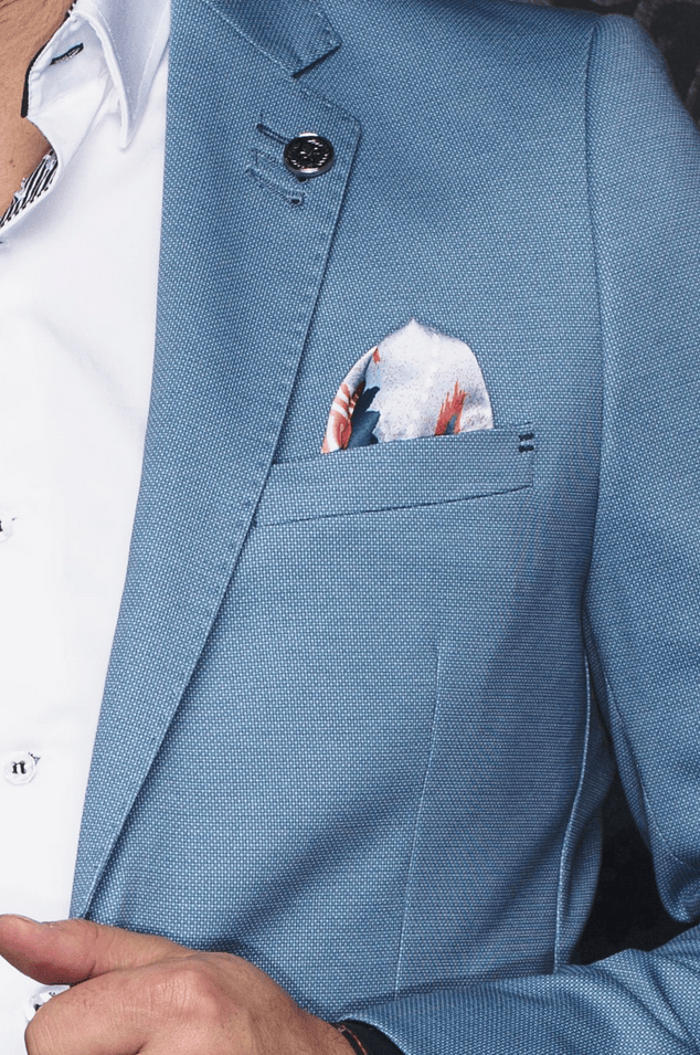 Au Noir Blazer | GLOVER, Light Blue - Caswell's Fine Menswear