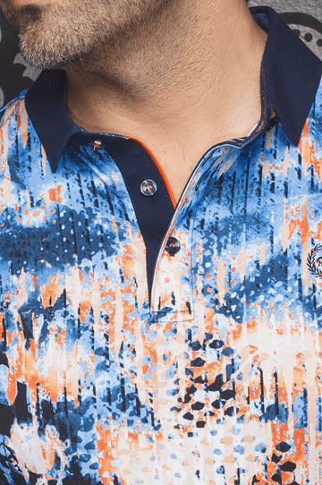 Au Noir Polo | HARPER, Stone - Caswell's Fine Menswear