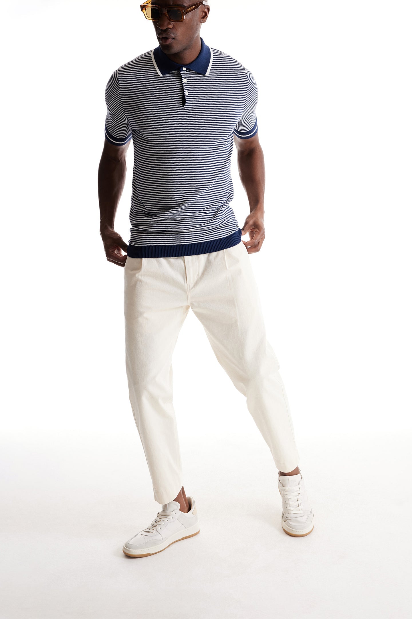 Navy / White