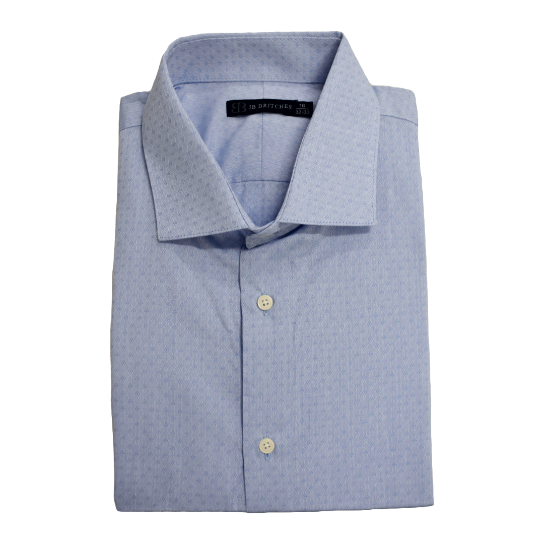 Light Blue Yarn Dyed Dobby Dress Shirt | JB Britches | MensStore