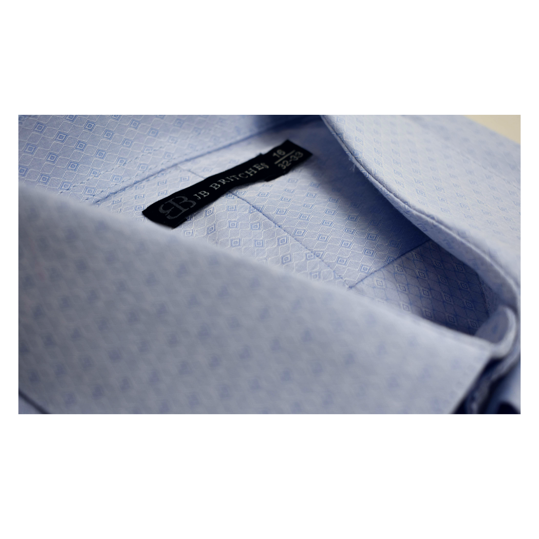 Light Blue Yarn Dyed Dobby Dress Shirt | JB Britches | MensStore