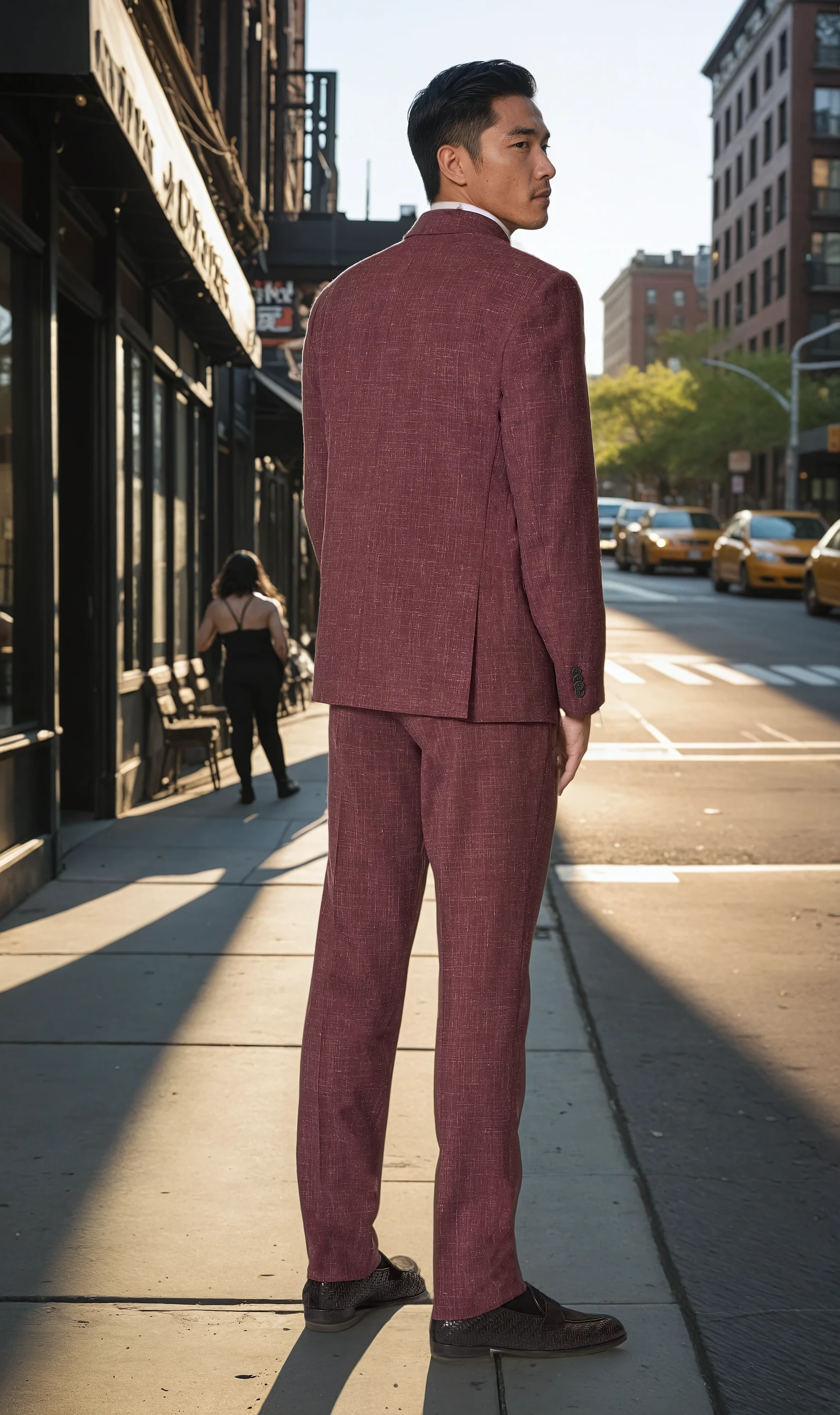 Plum Wool-Linen Pant Suit | JB Britches Collection | MensStore Sale