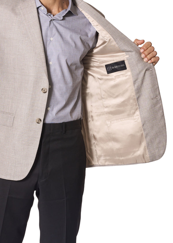 JB Britches Textured Weave Sport Coat - Beige