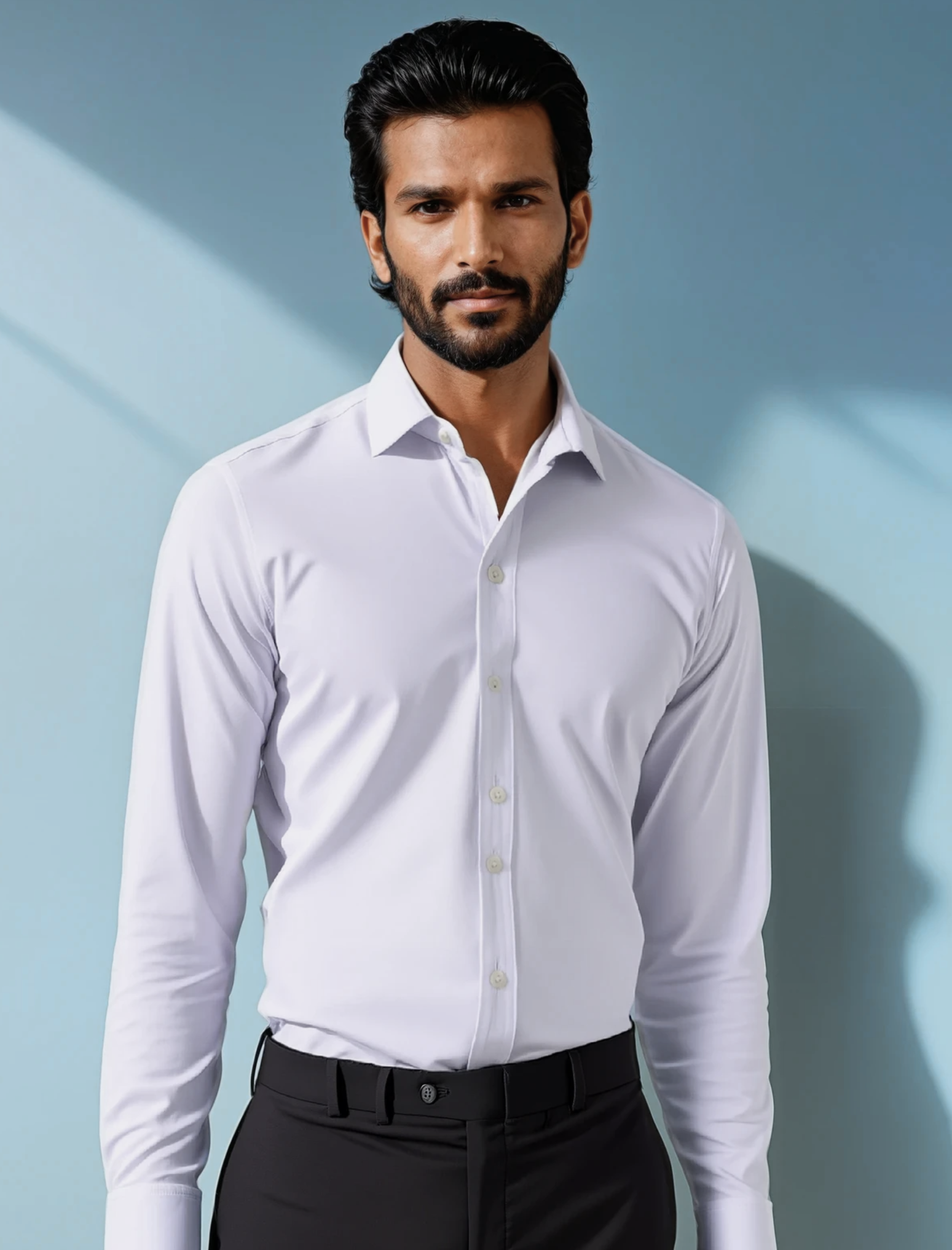 Silver Textured Weave Dress Shirt by JB Britches