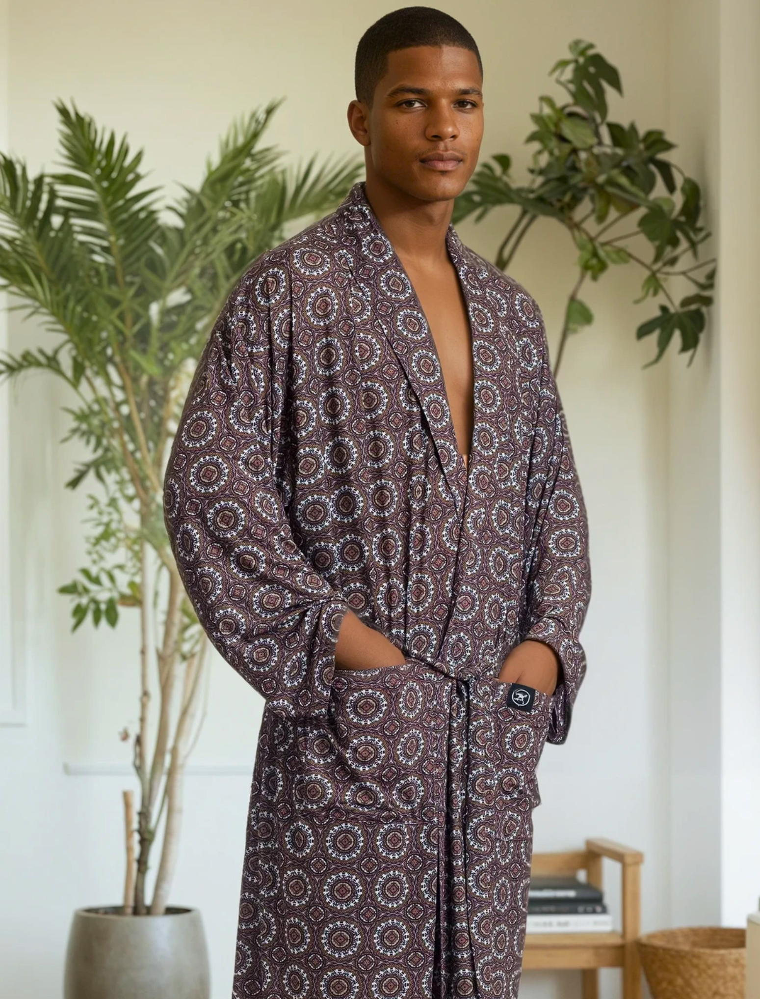 Classic Red Mandala Robe by Stacy Adams