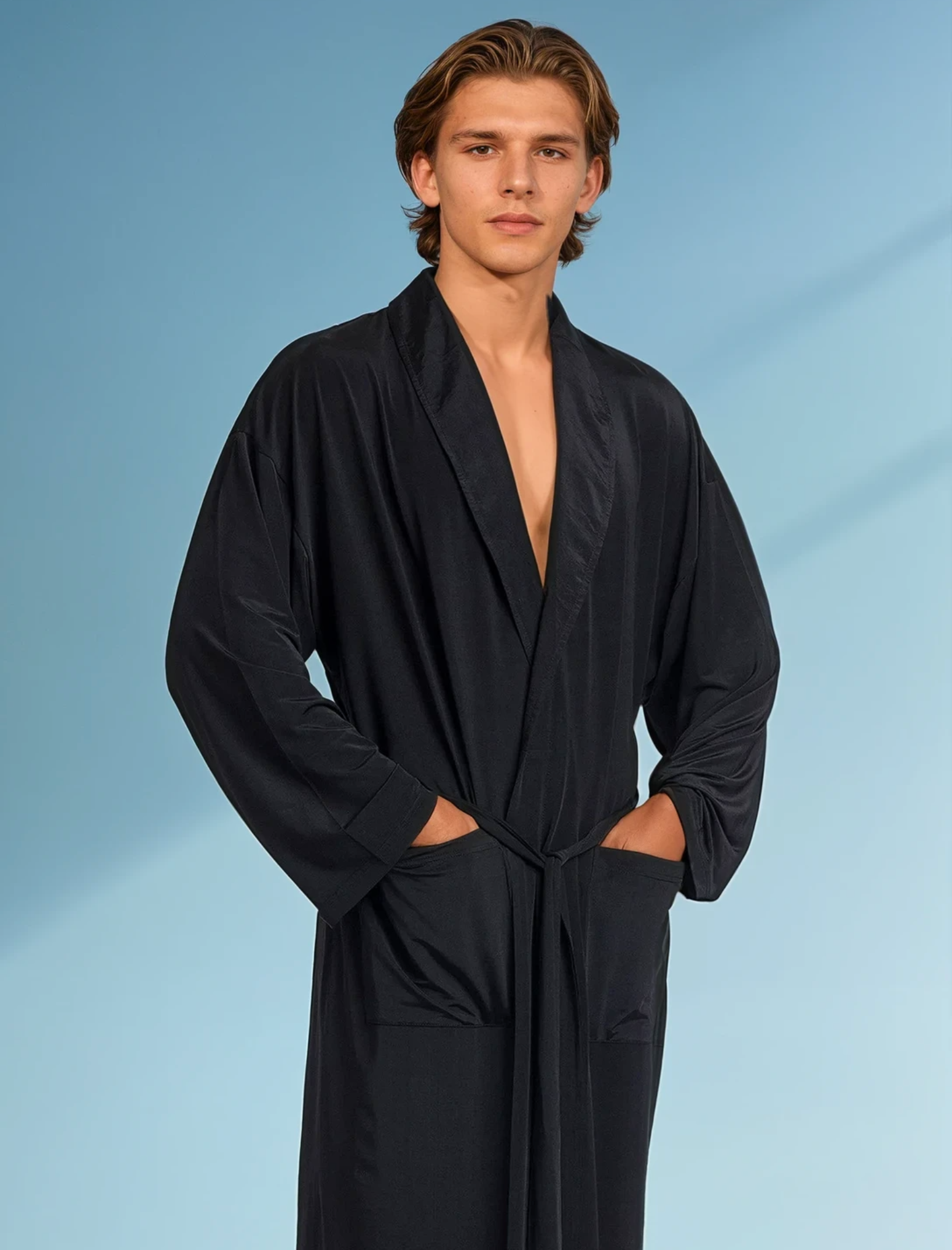 Classic Black Robe | Stacy Adams Loungewear | MensStore Sale