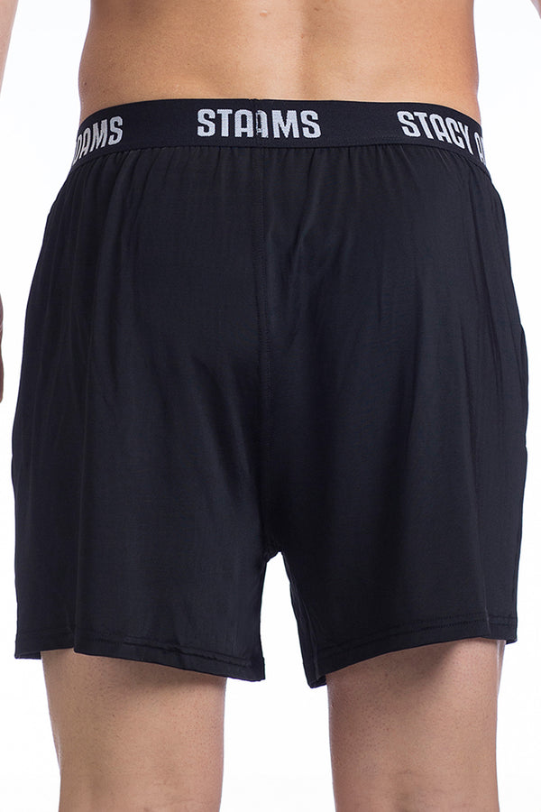 Stacy Adams Solid Black Loose Boxer