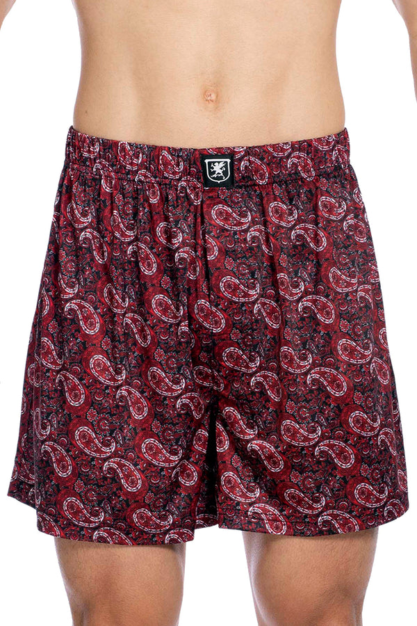 Stacy Adams Red Paisley Loose Boxer