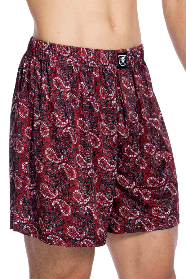 Stacy Adams Red Paisley Loose Boxer