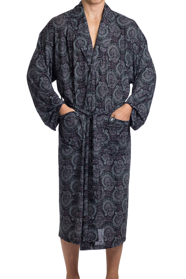 Stacy Adams Classic Purple Paisley Robe