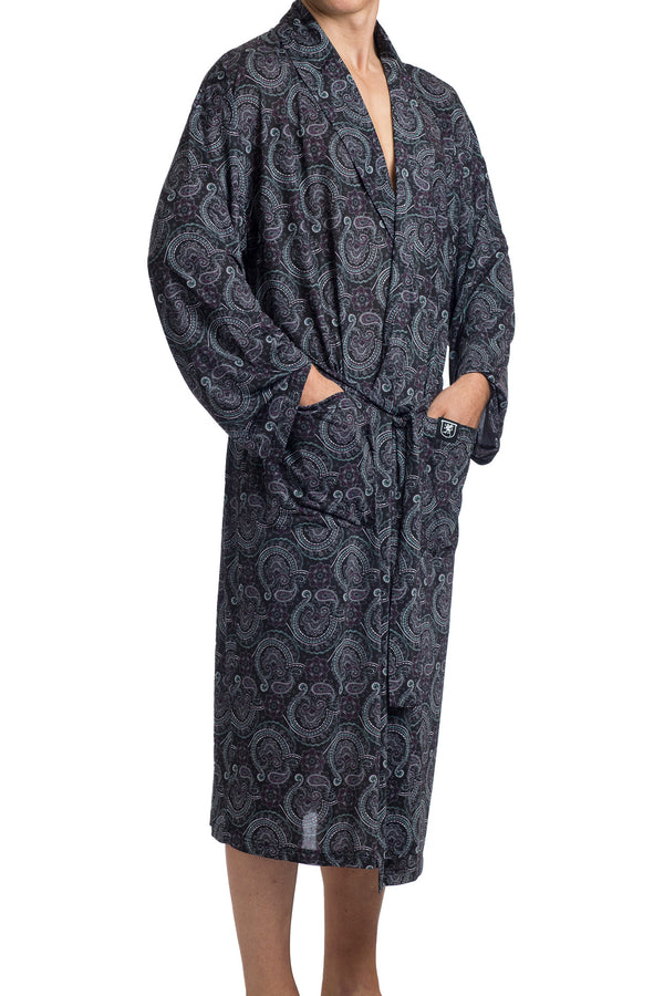 Stacy Adams Classic Purple Paisley Robe