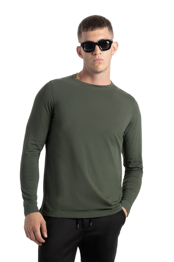 Soft Cloth Long Sleeve Malibu Crew Tee - Deep Depths