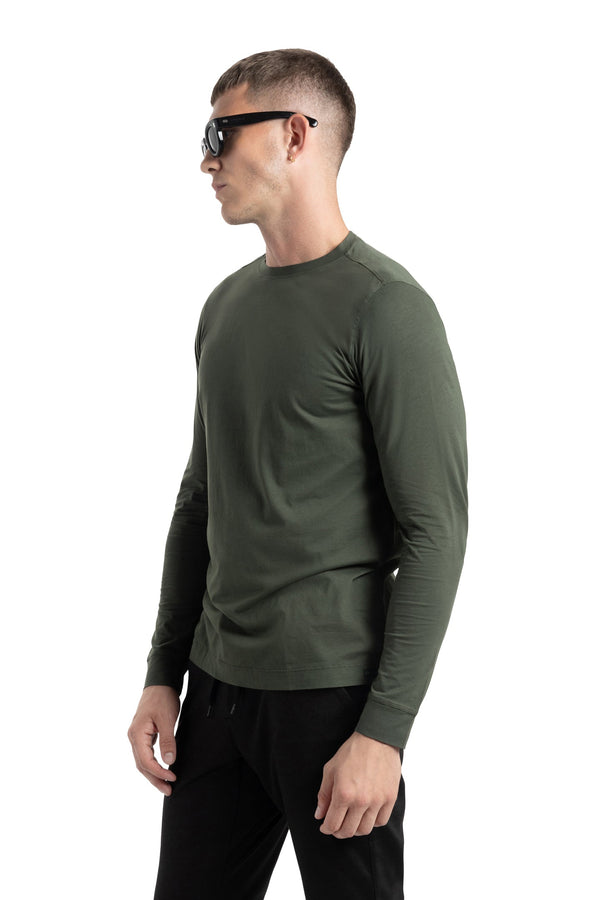 Soft Cloth Long Sleeve Malibu Crew Tee - Deep Depths