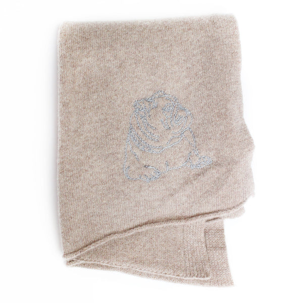 Benson Dog Embroidered Scarf