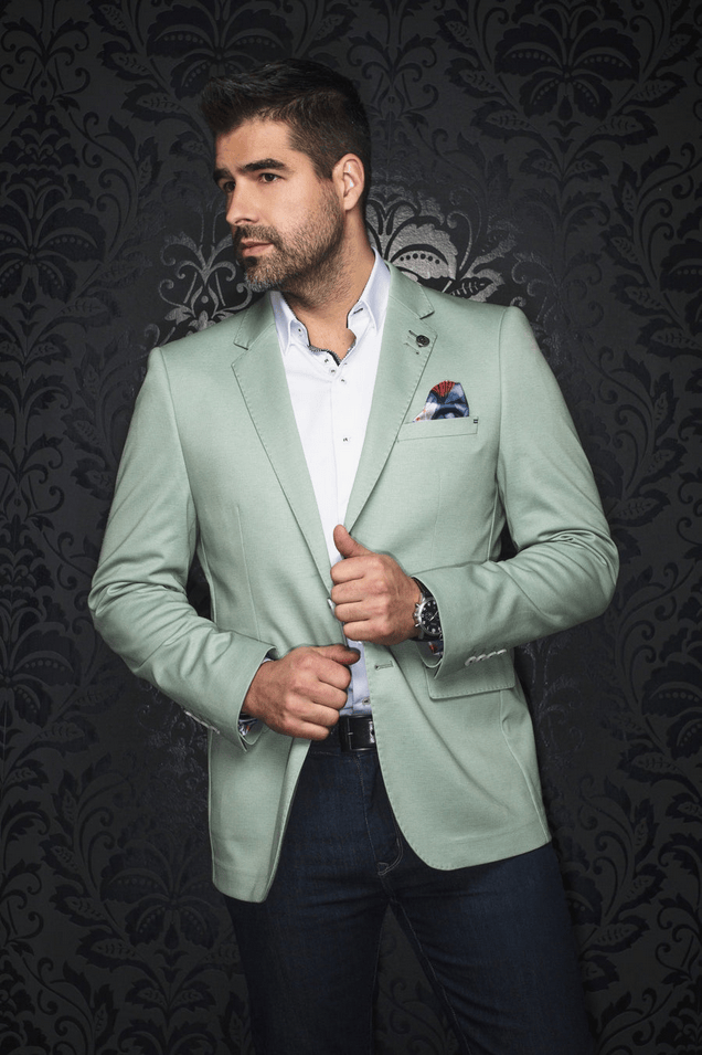 Au Noir Blazer | GLOVER, Green - Caswell's Fine Menswear