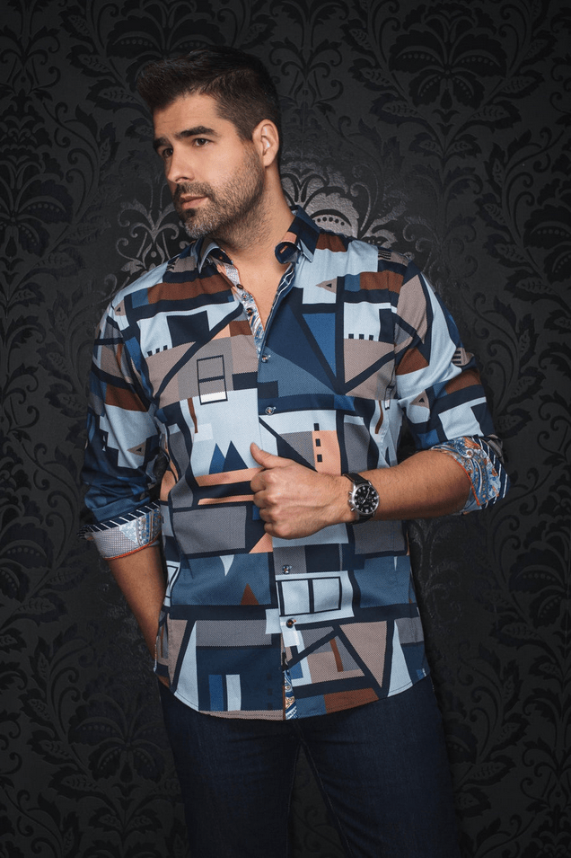 Au Noir Shirt | WAVERLY, Navy - Caswell's Fine Menswear