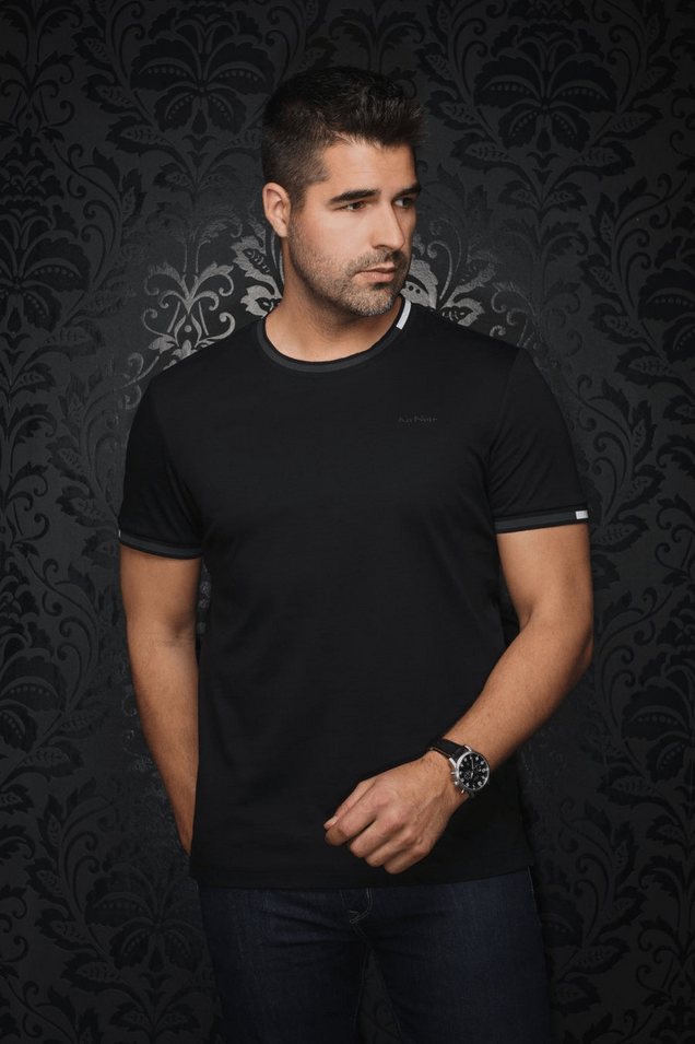 Au Noir T-Shirt | HARDEN, Black - Caswell's Fine Menswear