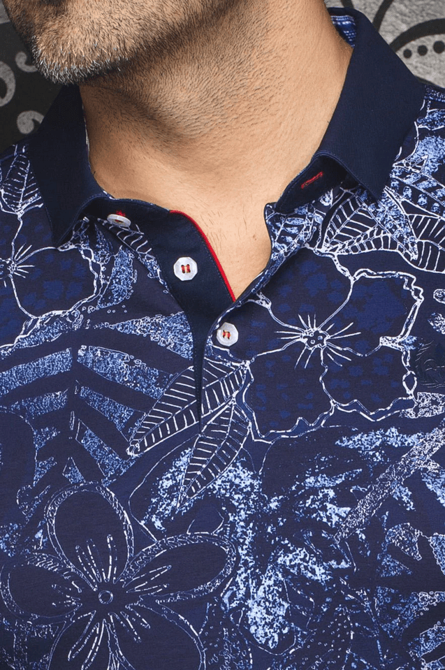 Au Noir Polo | BENNETT, Navy - Caswell's Fine Menswear