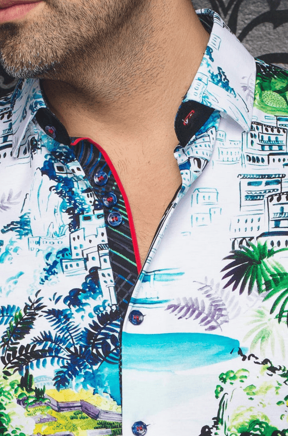 Au Noir Shirt 360° Stretch Shirt | ELSTER, White - Caswell's Fine Menswear