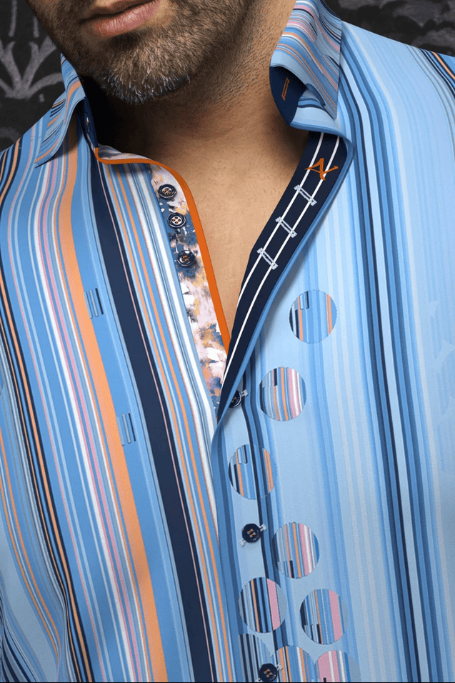 Au Noir Shirt 360° Stretch Shirt | BESMER, Light Blue - Caswell's Fine Menswear