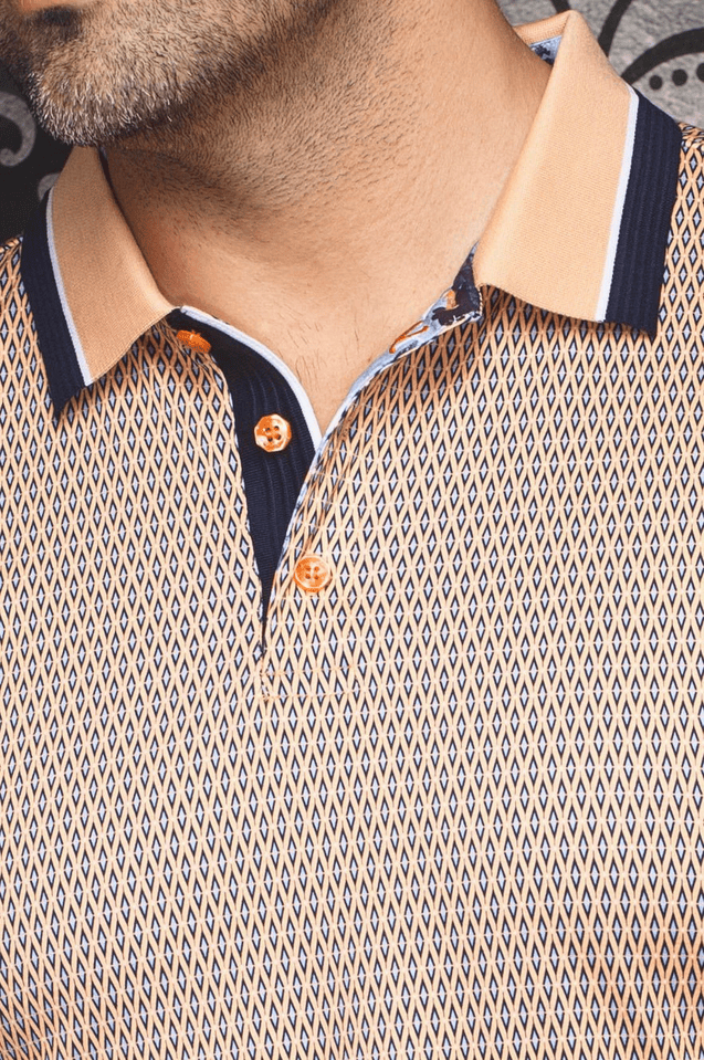 Au Noir Polo| BENZ, Orange - Caswell's Fine Menswear