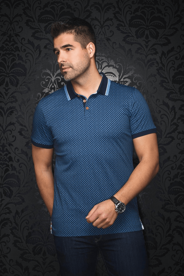 Au Noir Polo | FAIRMONT, Navy - Caswell's Fine Menswear