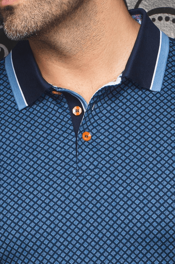 Au Noir Polo | FAIRMONT, Navy - Caswell's Fine Menswear