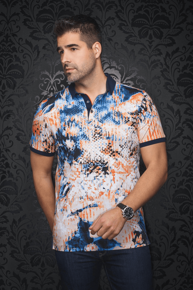 Au Noir Polo | HARPER, Stone - Caswell's Fine Menswear
