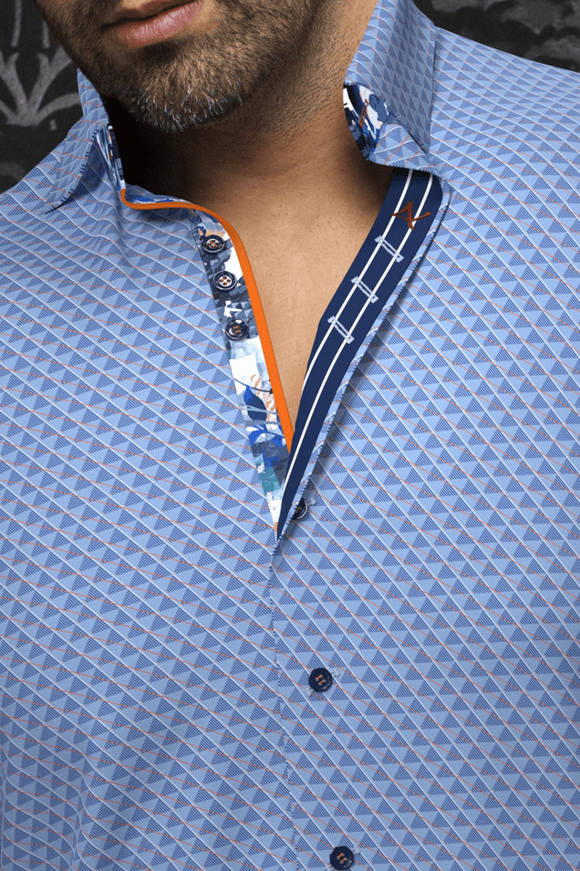 Au Noir Shirt 360° Stretch Shirt | KADEN, Light Blue - Caswell's Fine Menswear