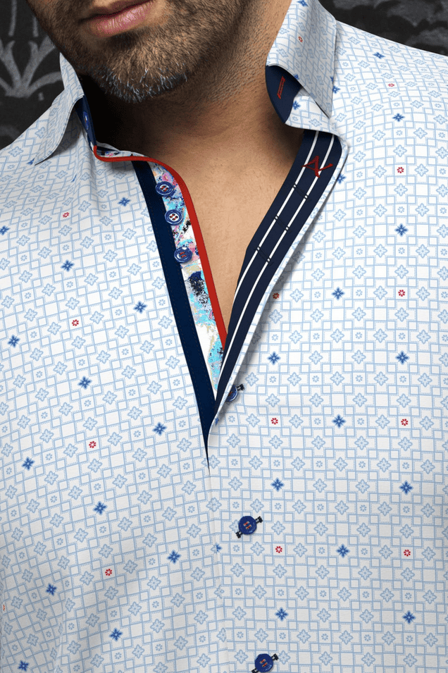Au Noir Shirt 360° Stretch Shirt | ROWAN, White - Caswell's Fine Menswear