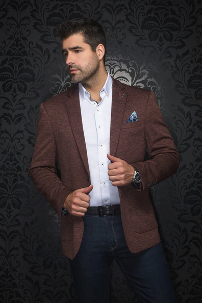 Au Noir Blazer | DELON, Rust - Caswell's Fine Menswear