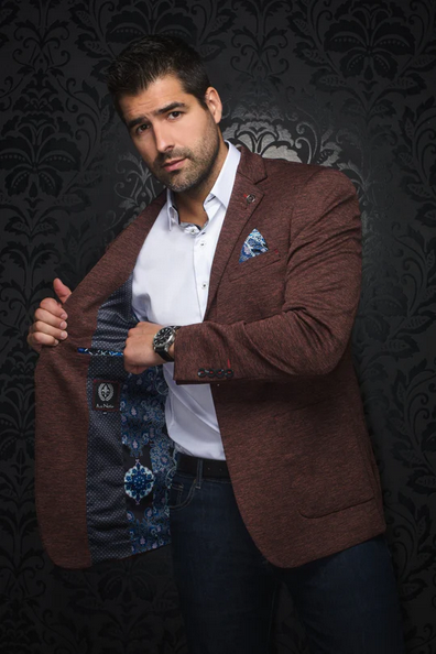 Au Noir Blazer | DELON, Rust - Caswell's Fine Menswear