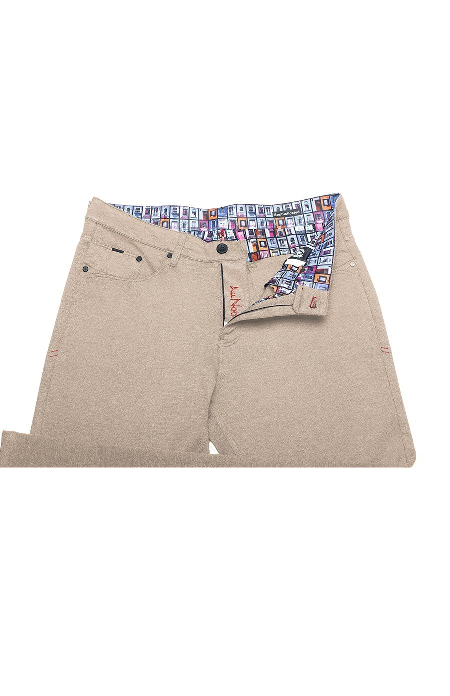 AU NOIR LUXURY PANT STRETCH WINCHESTER BEIGE - Caswell's Fine Menswear