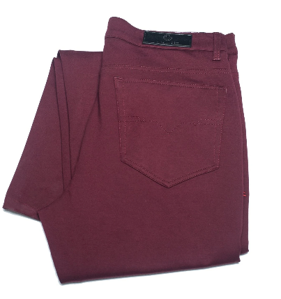 AU NOIR LUXURY PANT STRETCH WINCHESTER WINE - Caswell's Fine Menswear
