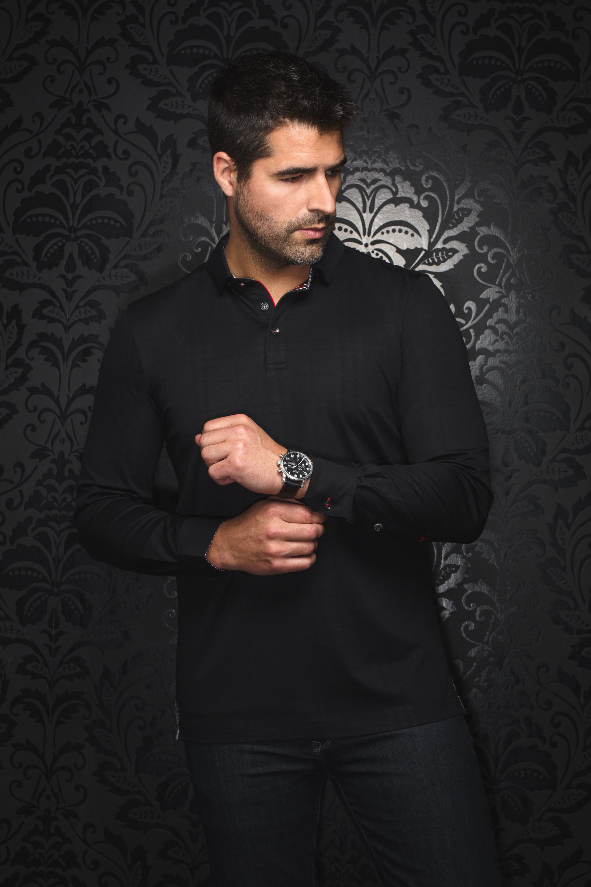 Au Noir Polo | CHELSEA, Black - Caswell's Fine Menswear