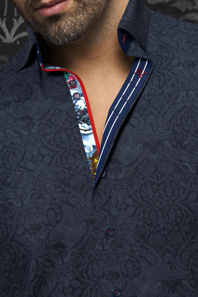 Au Noir Shirt BARDELLI, Navy - Caswell's Fine Menswear
