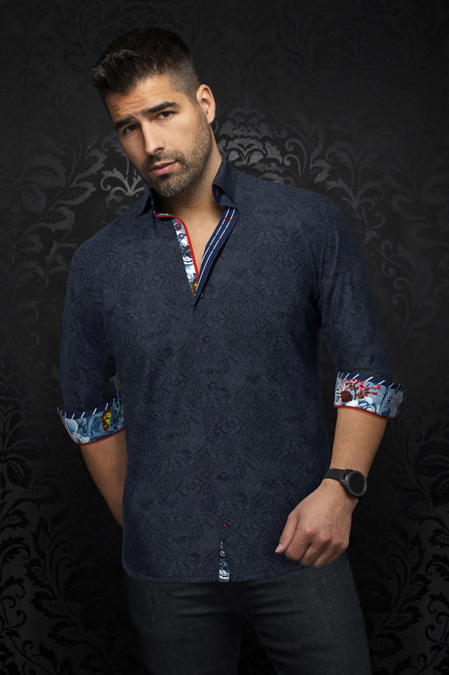 Au Noir Shirt BARDELLI, Navy - Caswell's Fine Menswear